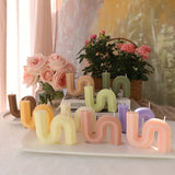 Geometric Candles S Shape Design