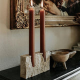 Travertine Candle Holder