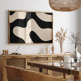 Modern Abstract Beige & Black Prints