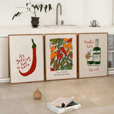 Japanese Hot Chili Pepper Wall Art