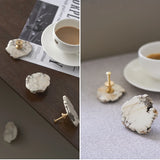 Natural White Turquoise Marble Handle & Hooks
