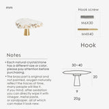Natural White Turquoise Marble Handle & Hooks
