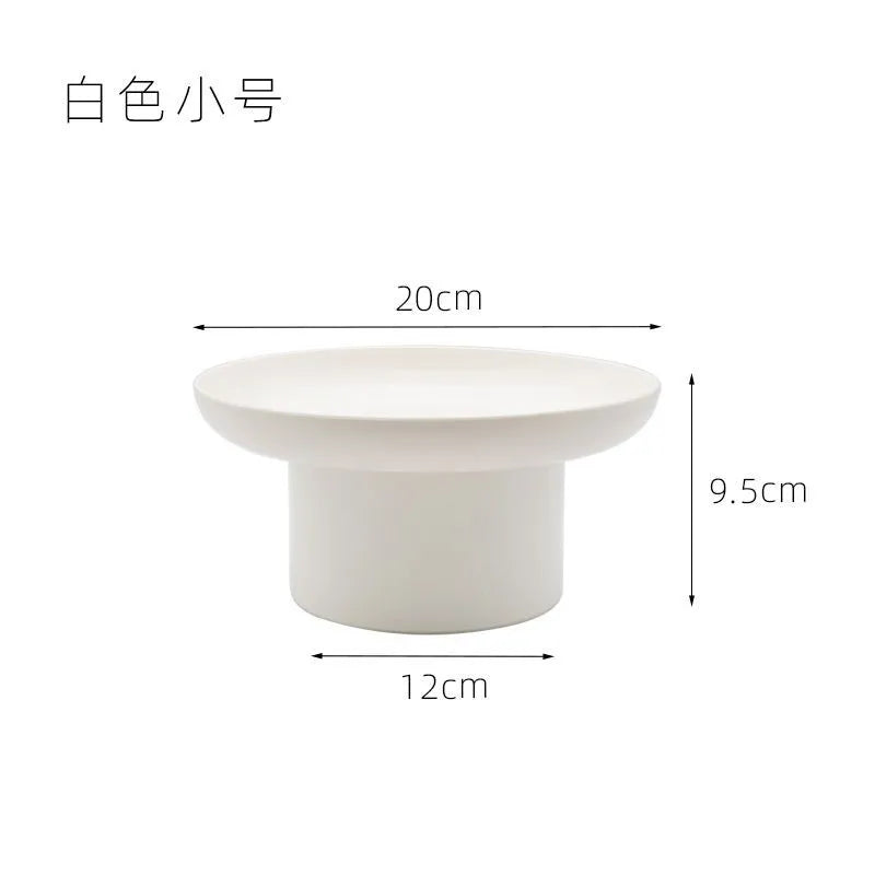 Round Black Pedestal Tray