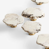 Natural White Turquoise Marble Handle & Hooks