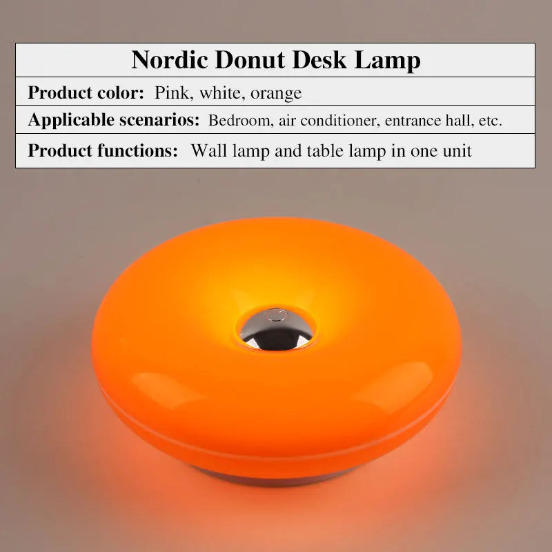 Creative Donut-Shaped Table Lamp