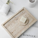 Minimalism Travertine Stone Vanity Tray