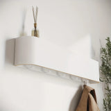 Modern Wall Coat Rack with Hidden Hooks & Shelf