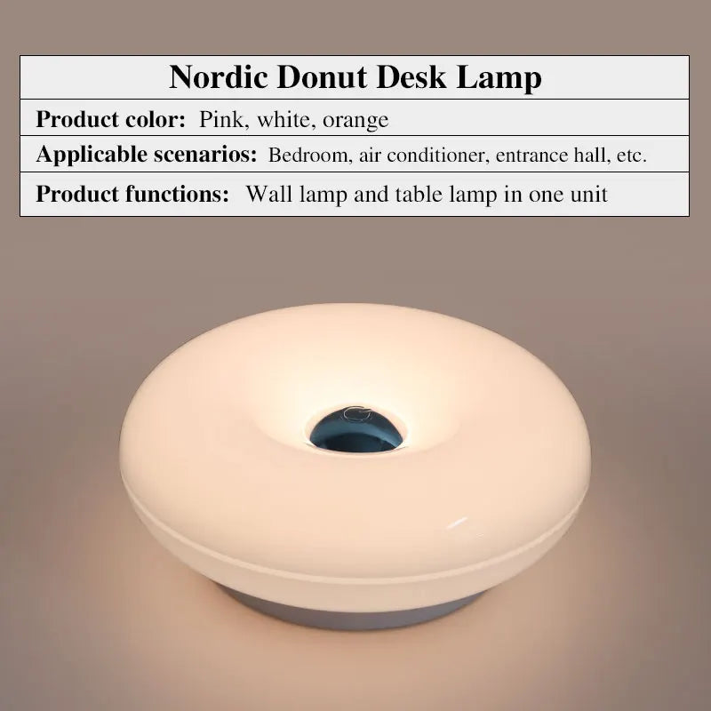 Creative Donut-Shaped Table Lamp