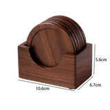 Solid Walnut Wood Coasters 6pcs/set