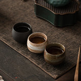 Japanese Style Handmade Stoneware Tea Cup & Bowl