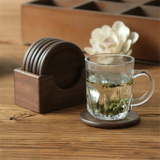Solid Walnut Wood Coasters 6pcs/set