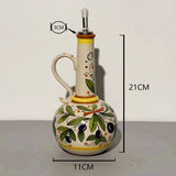 Ceramic Decorative Olive Oil Bottle