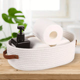 Oval Woven Bathroom Storage Basket