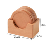Solid Walnut Wood Coasters 6pcs/set