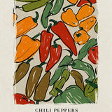 Japanese Hot Chili Pepper Wall Art