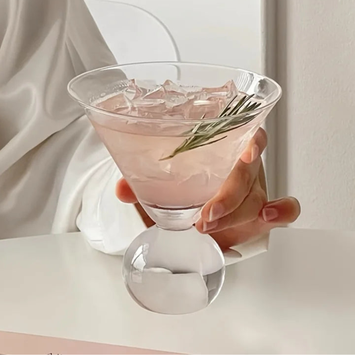 Beaded Martini Glass