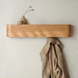 Modern Wall Coat Rack with Hidden Hooks & Shelf