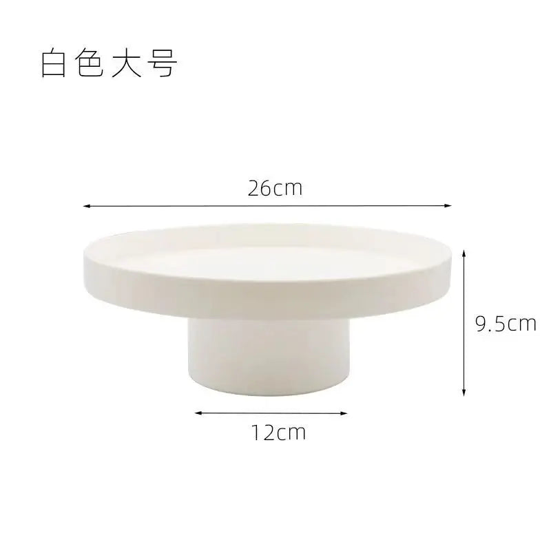 Round Black Pedestal Tray