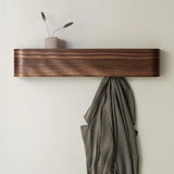 Modern Wall Coat Rack with Hidden Hooks & Shelf
