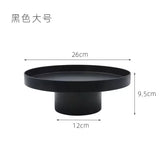 Round Black Pedestal Tray