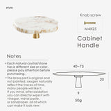 Natural White Turquoise Marble Handle & Hooks